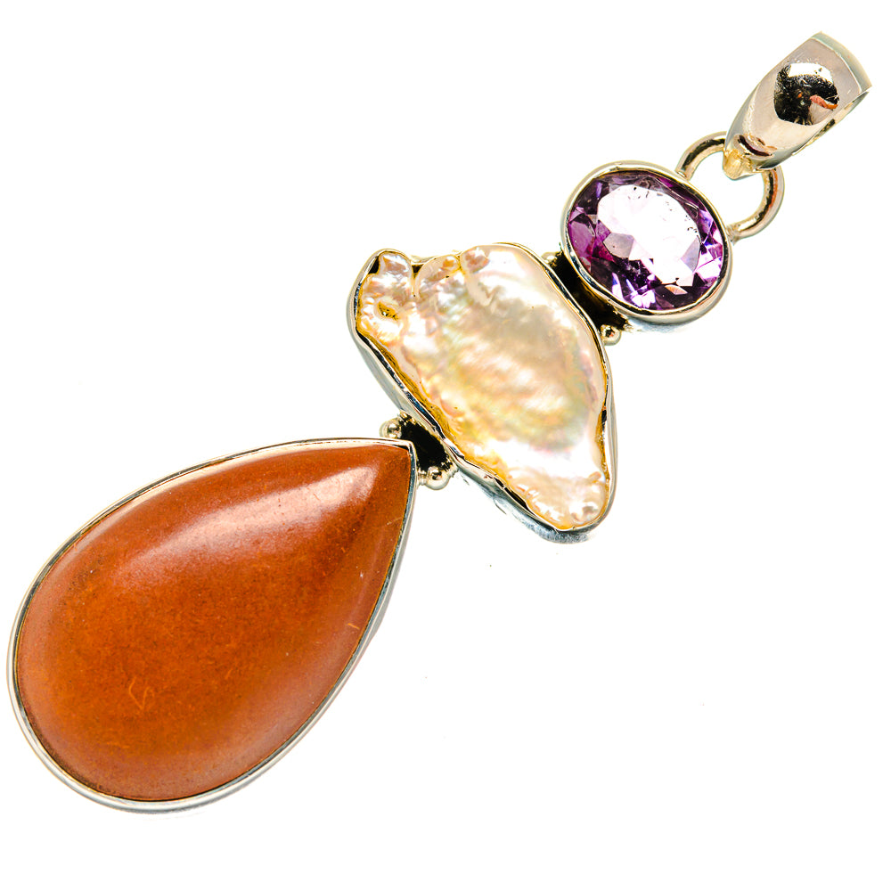 Red Jasper Pendants handcrafted by Ana Silver Co - PD25656 - Photo 2