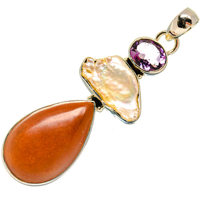 Red Jasper Pendants handcrafted by Ana Silver Co - PD25656 - Photo 2