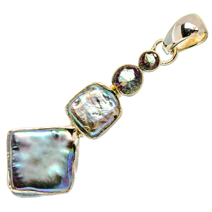 Titanium Mother Of Pearl Pendants handcrafted by Ana Silver Co - PD25661 - Photo 2