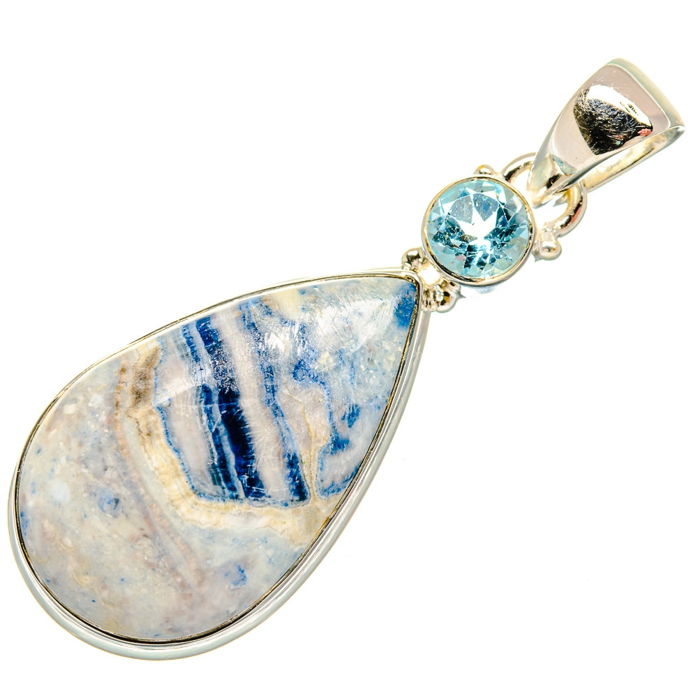 Blue Scheelite Pendants handcrafted by Ana Silver Co - PD25664 - Photo 2