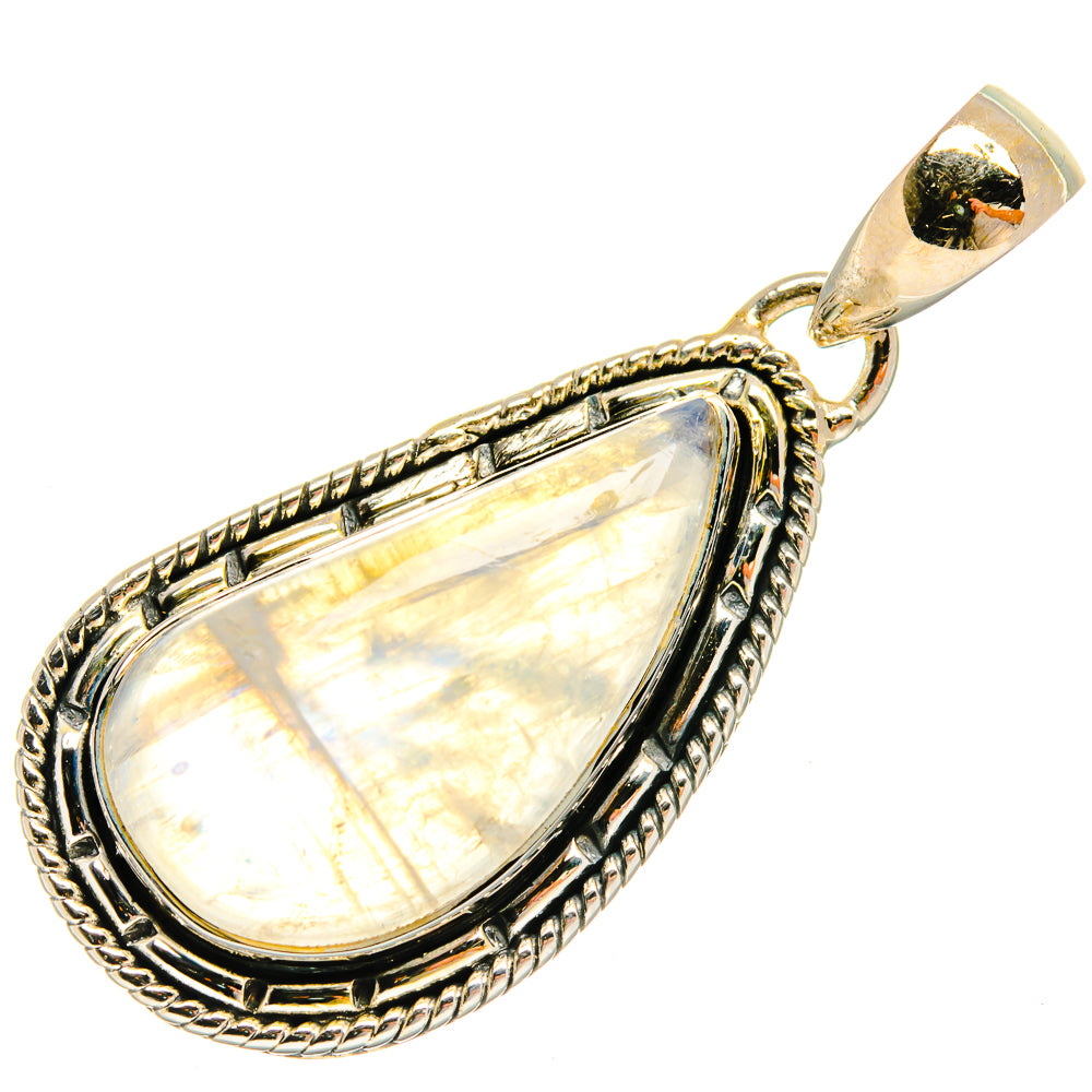 Rainbow Moonstone Pendants handcrafted by Ana Silver Co - PD25680 - Photo 2