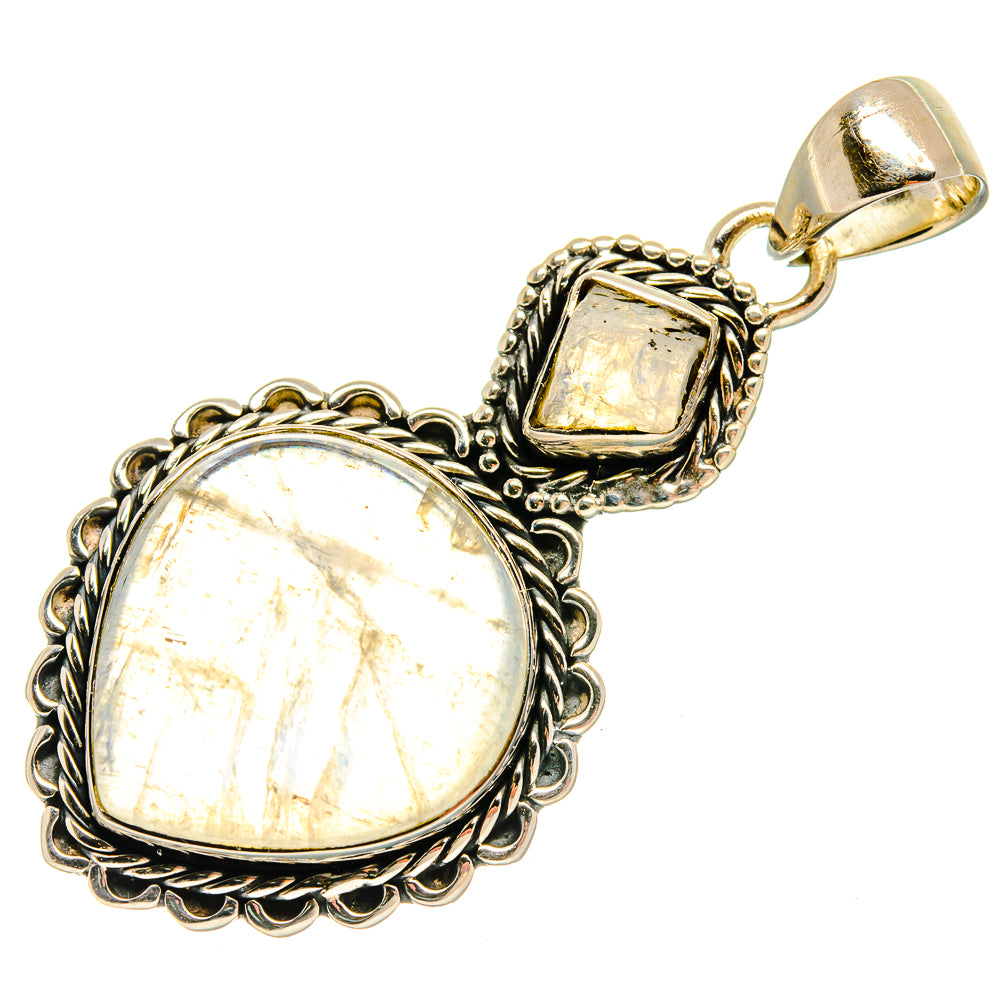 Rainbow Moonstone Pendants handcrafted by Ana Silver Co - PD25683 - Photo 2