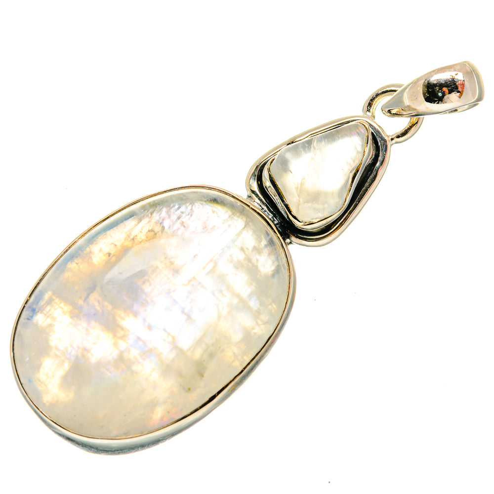 Rainbow Moonstone Pendants handcrafted by Ana Silver Co - PD25684 - Photo 2
