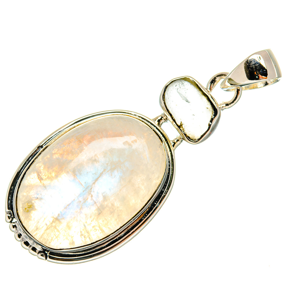 Rainbow Moonstone Pendants handcrafted by Ana Silver Co - PD25685 - Photo 2