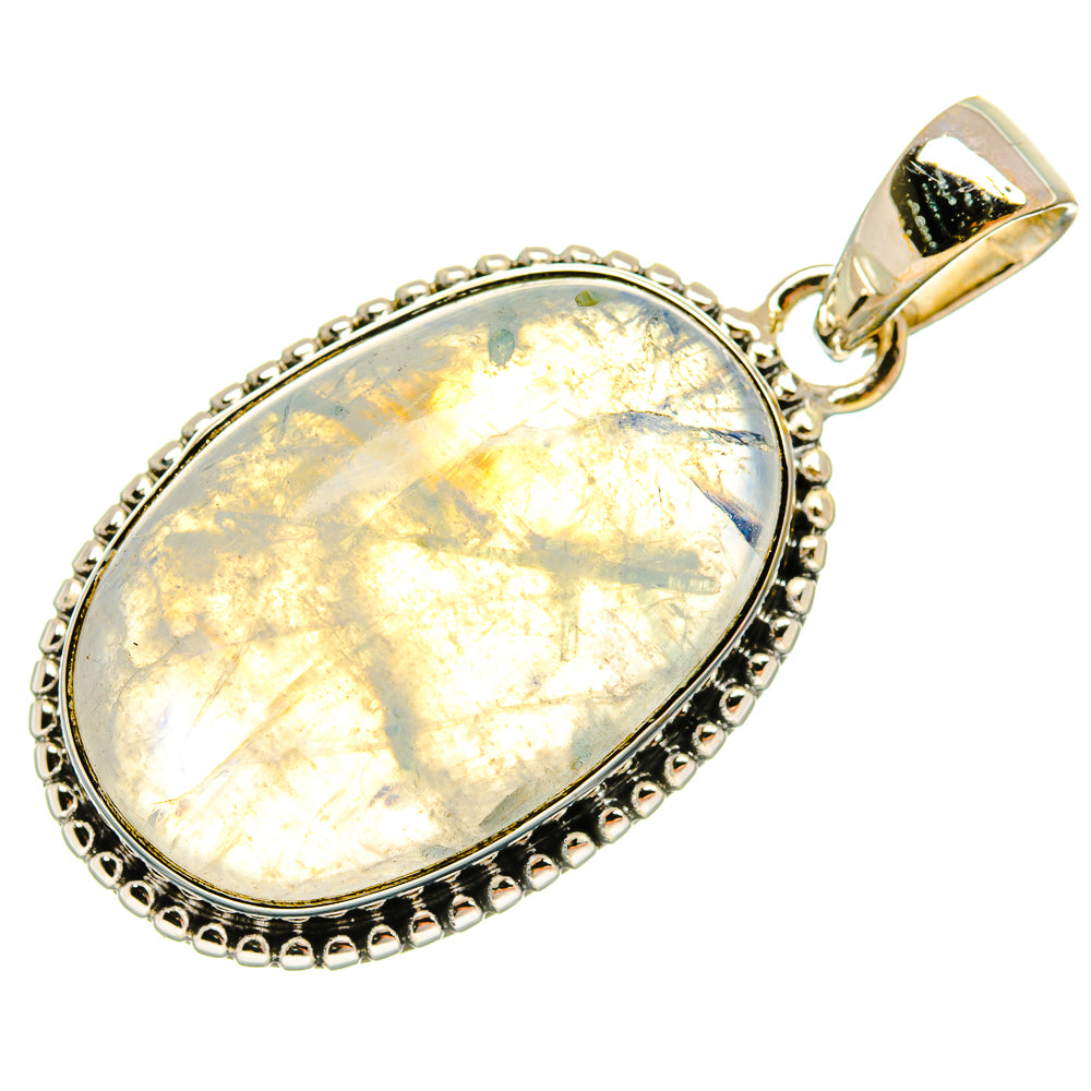 Rainbow Moonstone Pendants handcrafted by Ana Silver Co - PD25686 - Photo 2