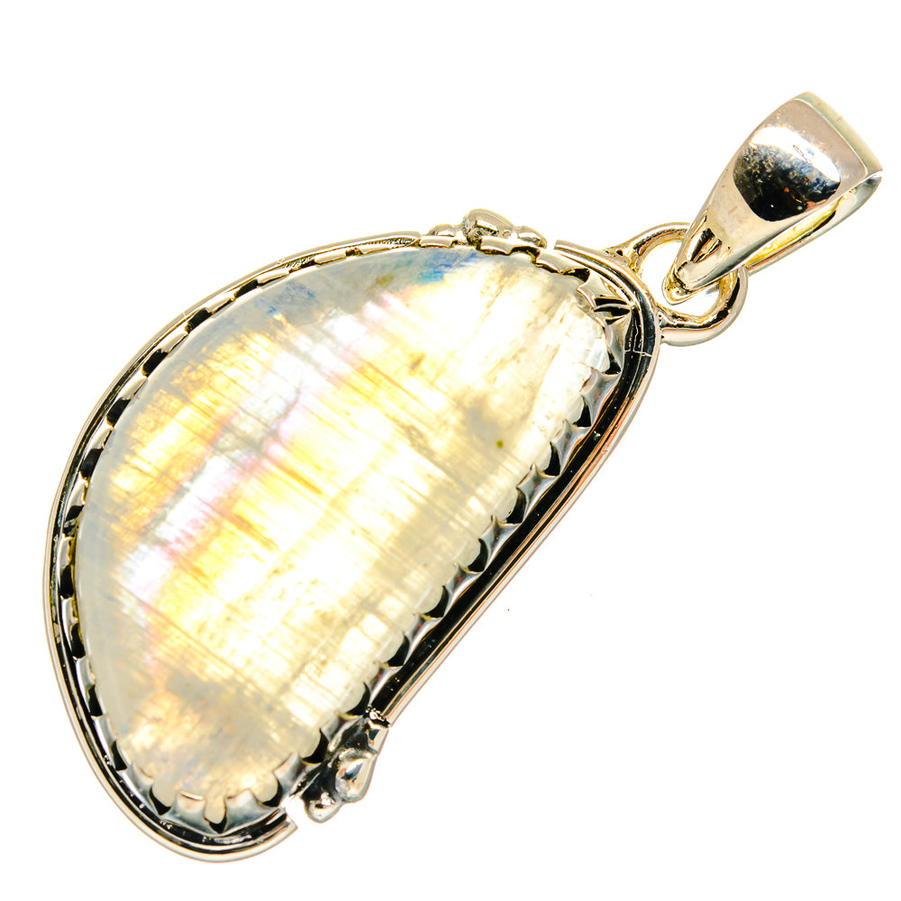 Rainbow Moonstone Pendants handcrafted by Ana Silver Co - PD25690 - Photo 2