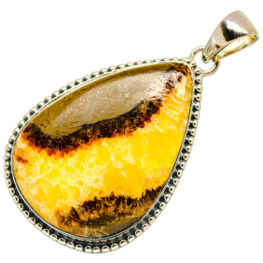 Septarian Nodule Pendants handcrafted by Ana Silver Co - PD25705 - Photo 2