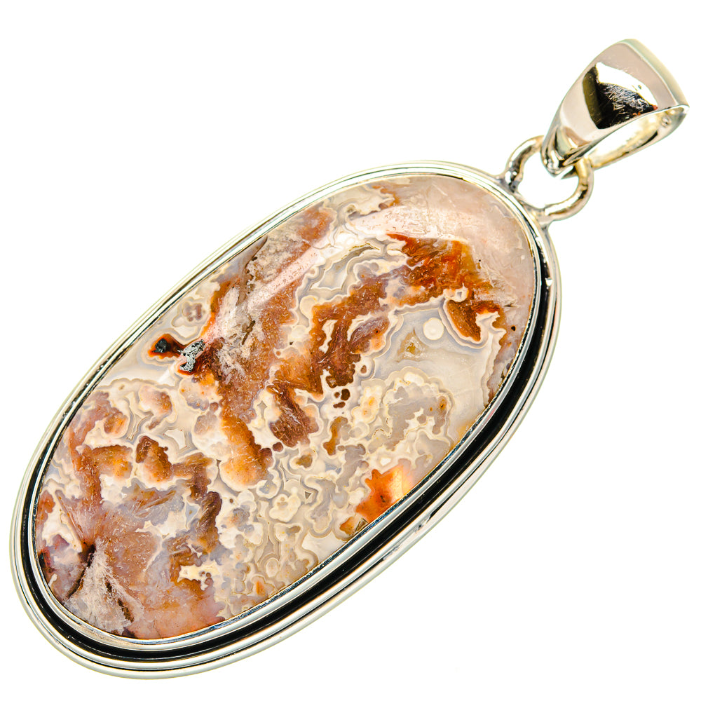 Laguna Lace Agate Pendants handcrafted by Ana Silver Co - PD25713 - Photo 2