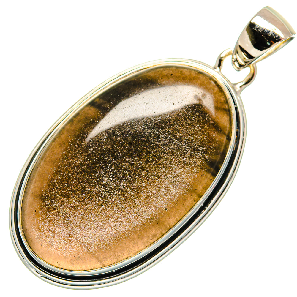 Gold Sheen Obsidian Pendants handcrafted by Ana Silver Co - PD25724 - Photo 2
