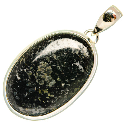 Pyrite In Black Onyx Pendants handcrafted by Ana Silver Co - PD25730 - Photo 2
