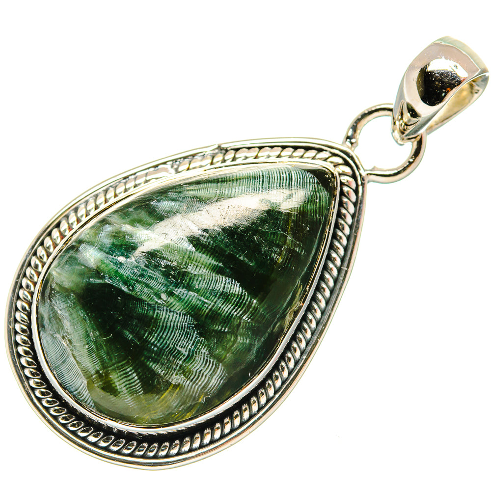 Seraphinite Pendants handcrafted by Ana Silver Co - PD25752 - Photo 2
