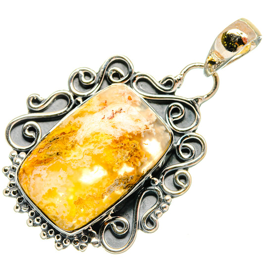 Plume Agate Pendants handcrafted by Ana Silver Co - PD25755 - Photo 2