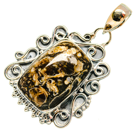 Turritella Agate Pendants handcrafted by Ana Silver Co - PD25760 - Photo 2
