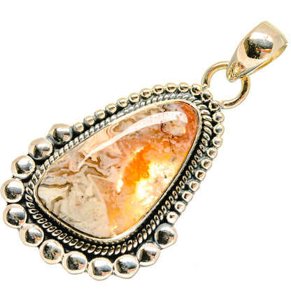 Laguna Lace Agate Pendants handcrafted by Ana Silver Co - PD25762 - Photo 2