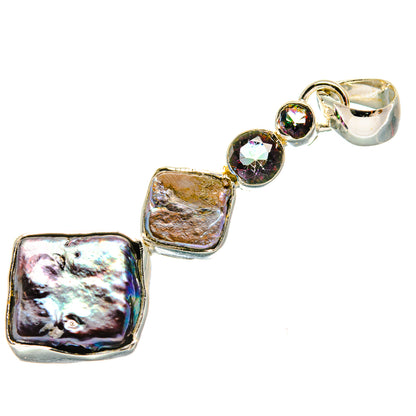 Titanium Mother Of Pearl Pendants handcrafted by Ana Silver Co - PD25771 - Photo 2