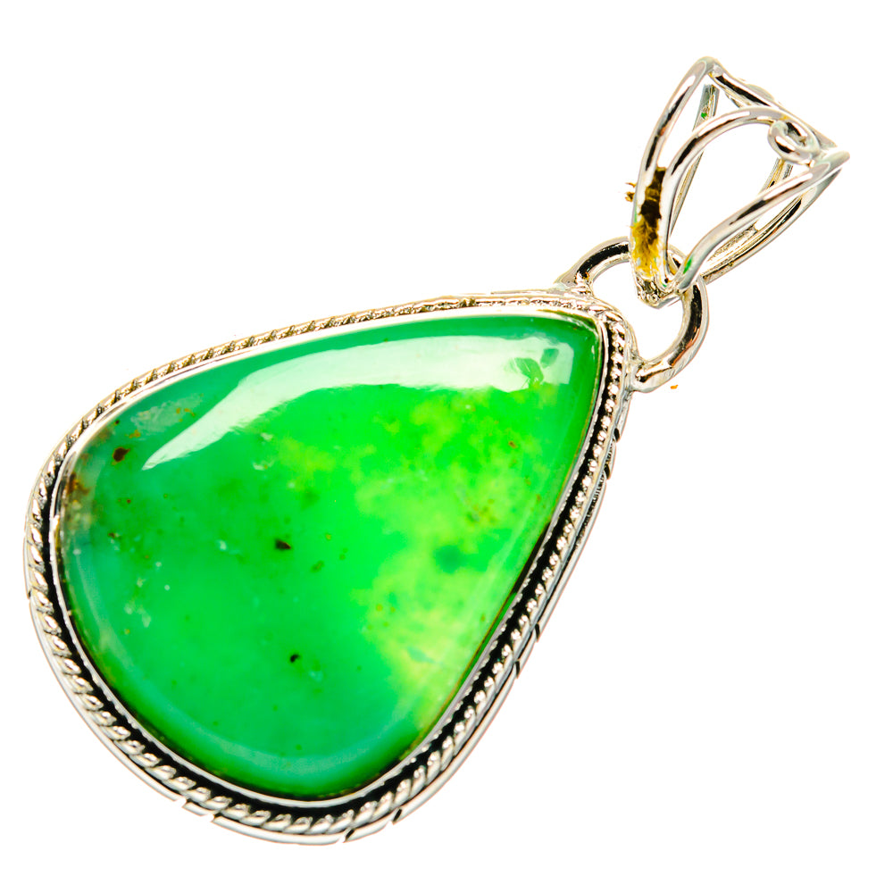 Chrysoprase Pendants handcrafted by Ana Silver Co - PD25796 - Photo 2