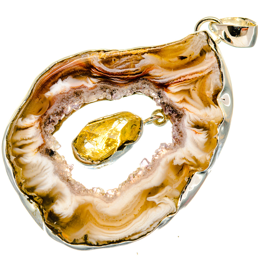 Occo Geode Pendants handcrafted by Ana Silver Co - PD25819 - Photo 2