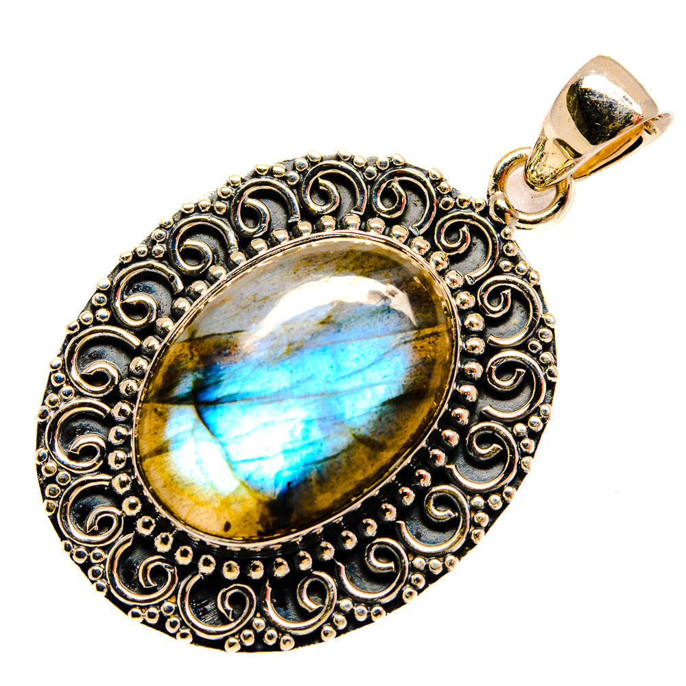 Labradorite Pendants handcrafted by Ana Silver Co - PD25838 - Photo 2