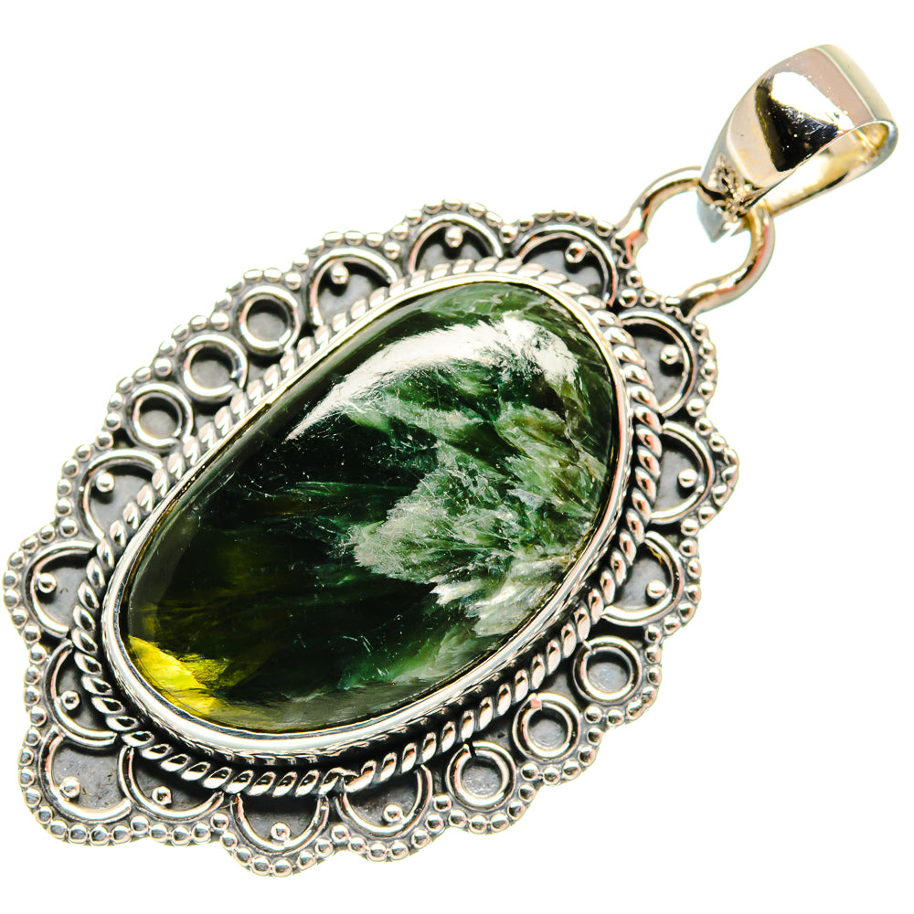 Seraphinite Pendants handcrafted by Ana Silver Co - PD25877 - Photo 2