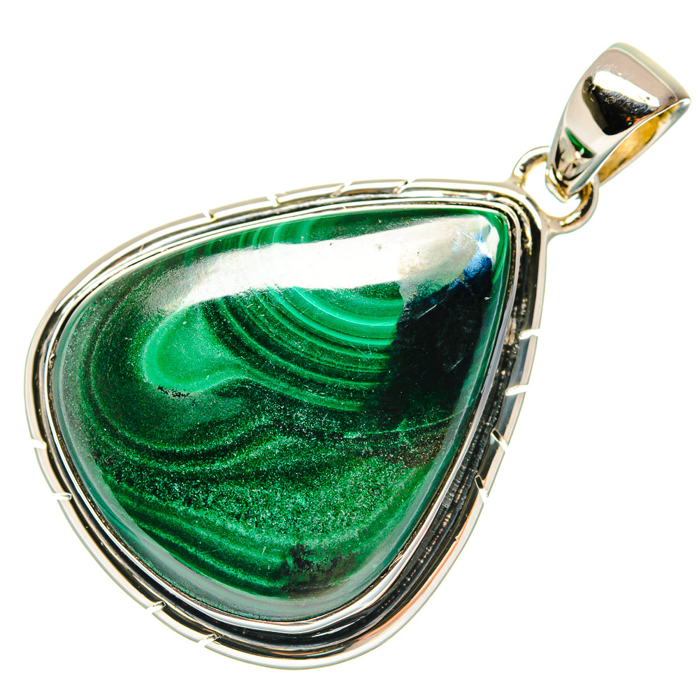 Malachite Pendants handcrafted by Ana Silver Co - PD25889 - Photo 2