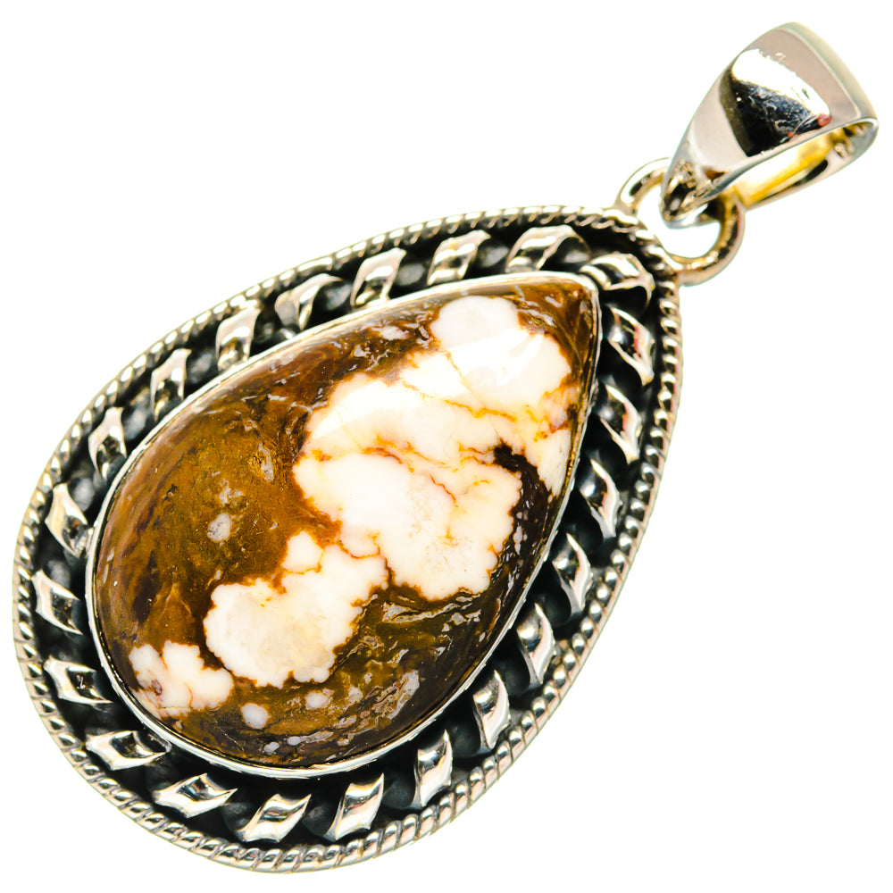 Peanut Wood Jasper Pendants handcrafted by Ana Silver Co - PD25898 - Photo 2