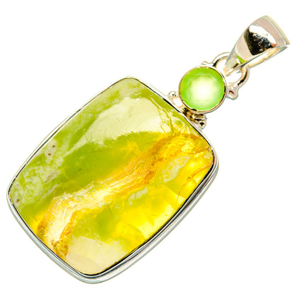 African Green Opal Pendants handcrafted by Ana Silver Co - PD25901 - Photo 2