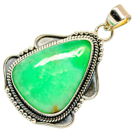 Chrysoprase Pendants handcrafted by Ana Silver Co - PD25911 - Photo 2