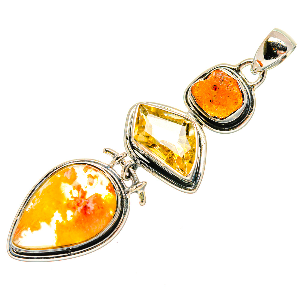 Plume Agate Pendants handcrafted by Ana Silver Co - PD25923 - Photo 2
