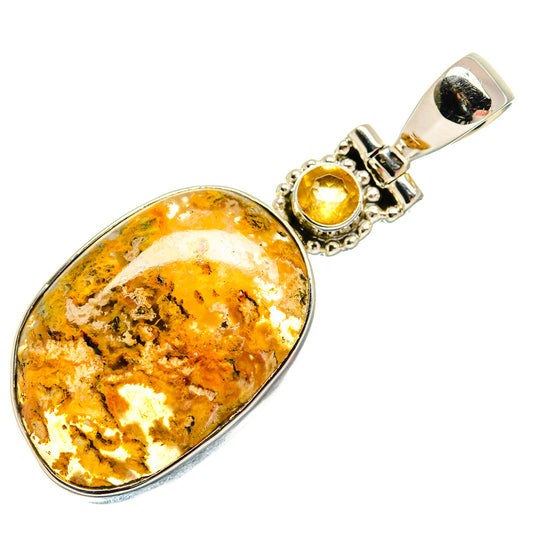 Plume Agate Pendants handcrafted by Ana Silver Co - PD25930 - Photo 2
