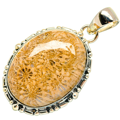Fossil Coral Pendants handcrafted by Ana Silver Co - PD25944 - Photo 2