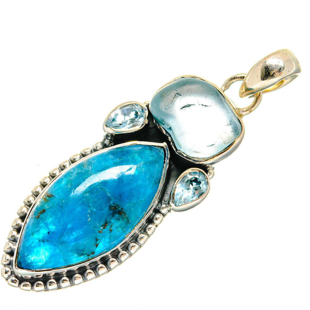 Chrysocolla Pendants handcrafted by Ana Silver Co - PD25952 - Photo 2