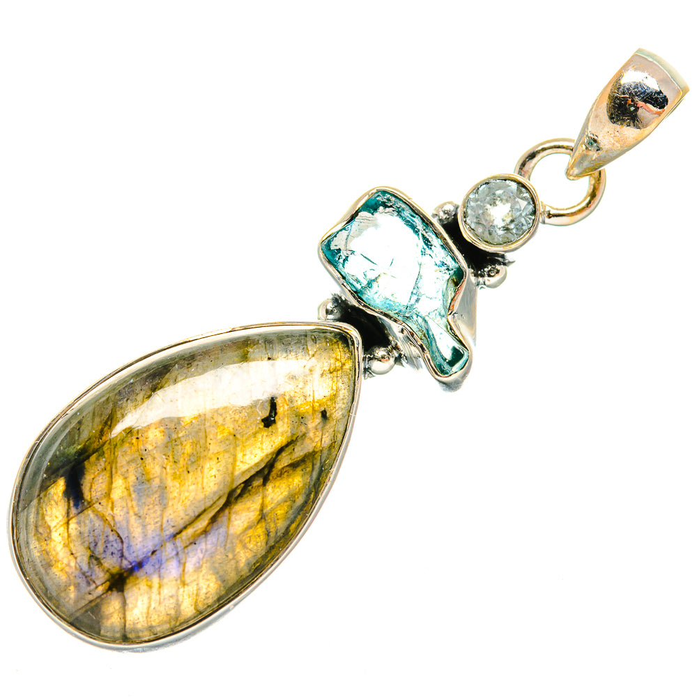 Labradorite Pendants handcrafted by Ana Silver Co - PD25953 - Photo 2