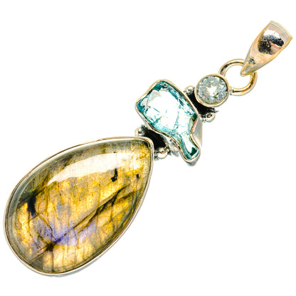 Labradorite Pendants handcrafted by Ana Silver Co - PD25953 - Photo 2