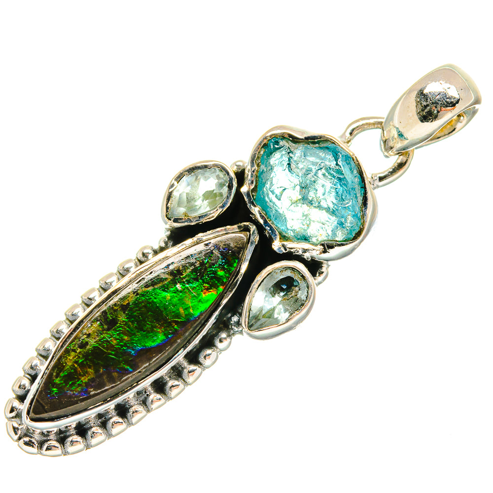 Ammolite Pendants handcrafted by Ana Silver Co - PD25961 - Photo 2