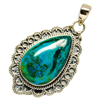 Chrysocolla Pendants handcrafted by Ana Silver Co - PD25984 - Photo 2