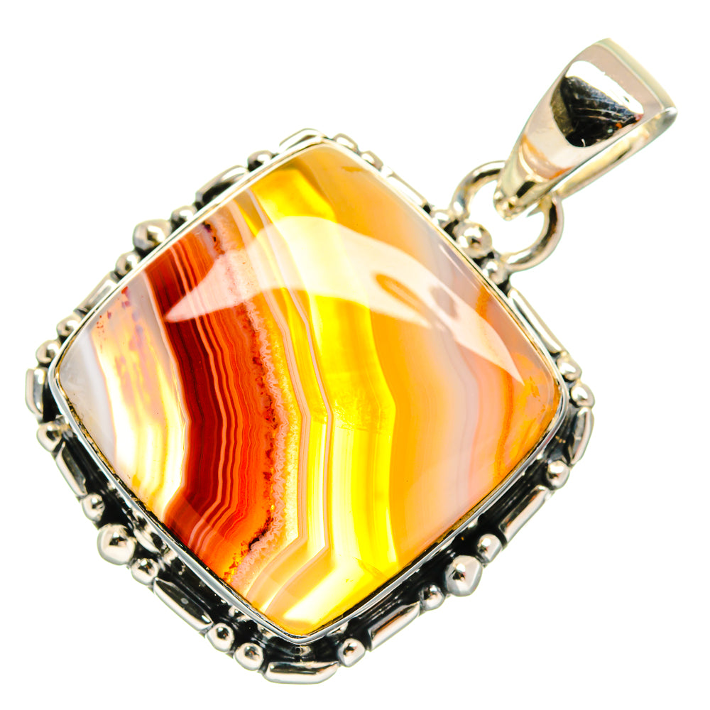 Botswana Agate Pendants handcrafted by Ana Silver Co - PD26001 - Photo 2