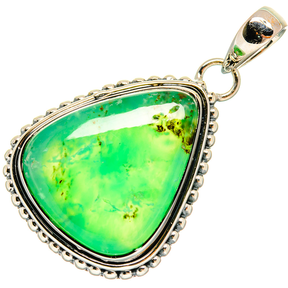 Chrysoprase Pendants handcrafted by Ana Silver Co - PD26008 - Photo 2