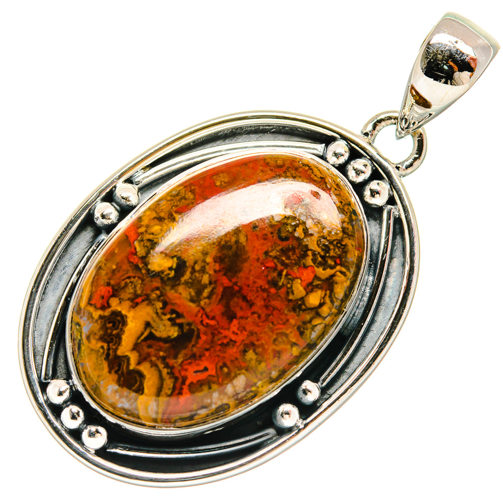 Moroccan Agate Pendants handcrafted by Ana Silver Co - PD26009 - Photo 2