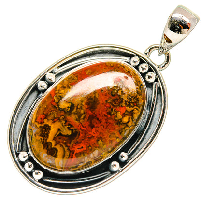 Moroccan Agate Pendants handcrafted by Ana Silver Co - PD26009 - Photo 2
