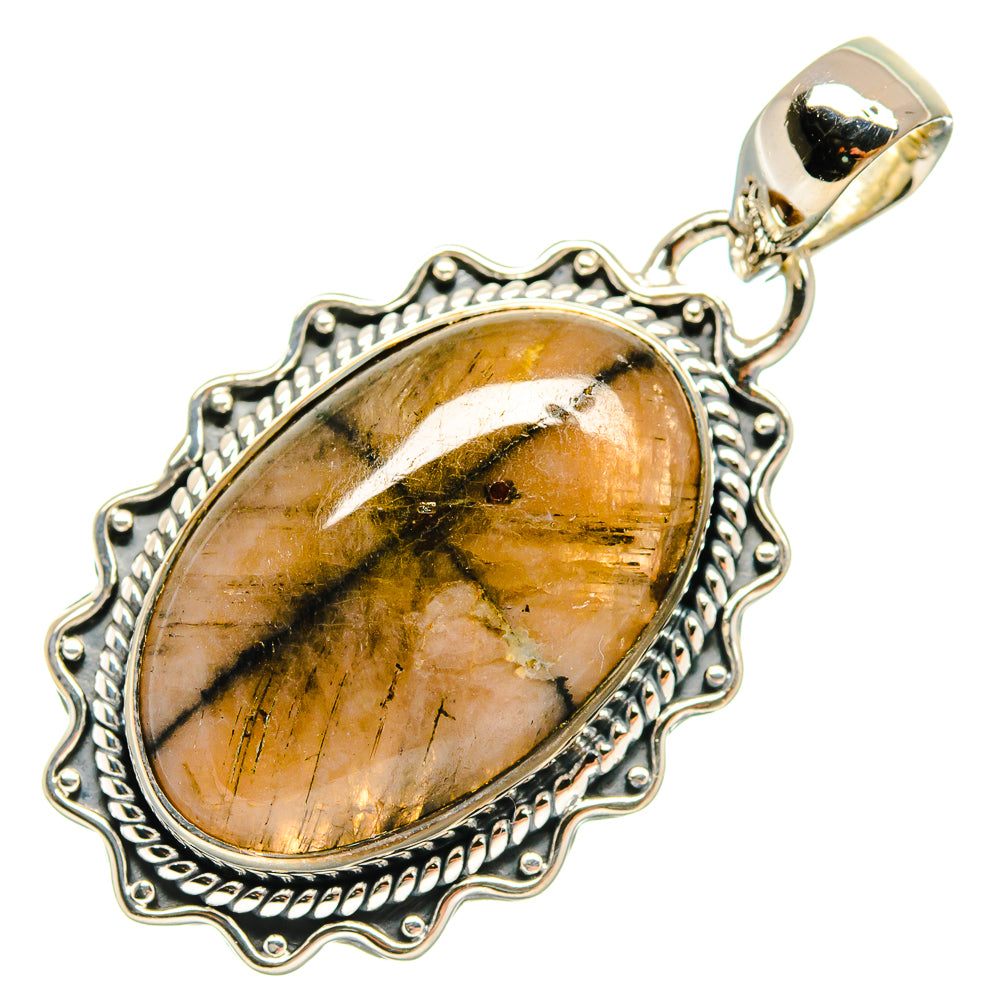 Chiastolite Pendants handcrafted by Ana Silver Co - PD26012 - Photo 2