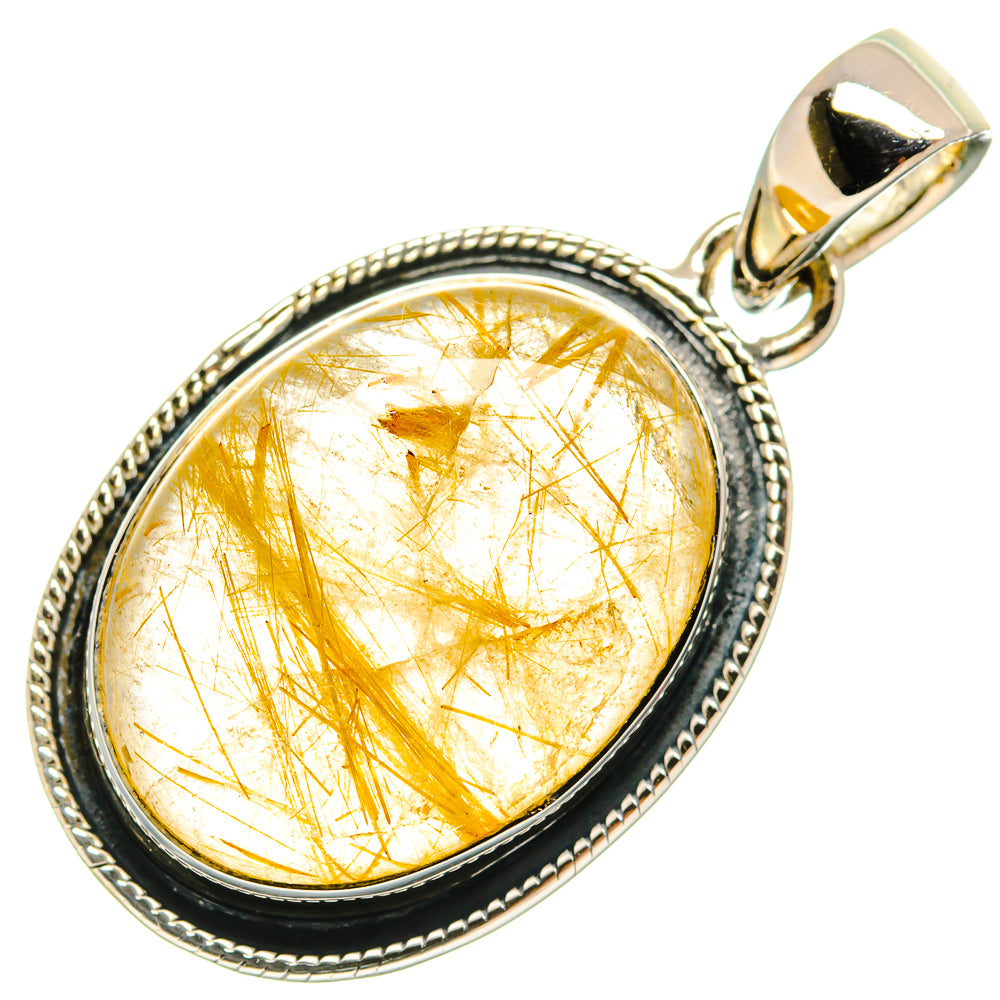 Rutilated Quartz Pendants handcrafted by Ana Silver Co - PD26013 - Photo 2