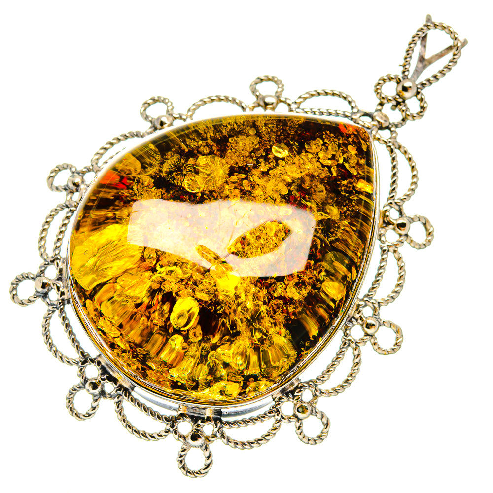 Baltic Amber Pendants handcrafted by Ana Silver Co - PD26043 - Photo 2