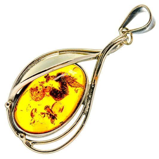 Baltic Amber Pendants handcrafted by Ana Silver Co - PD26048 - Photo 2