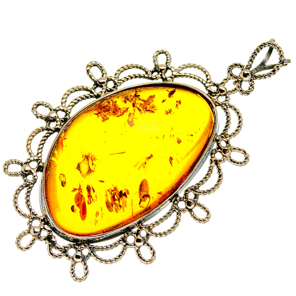 Baltic Amber Pendants handcrafted by Ana Silver Co - PD26052 - Photo 2