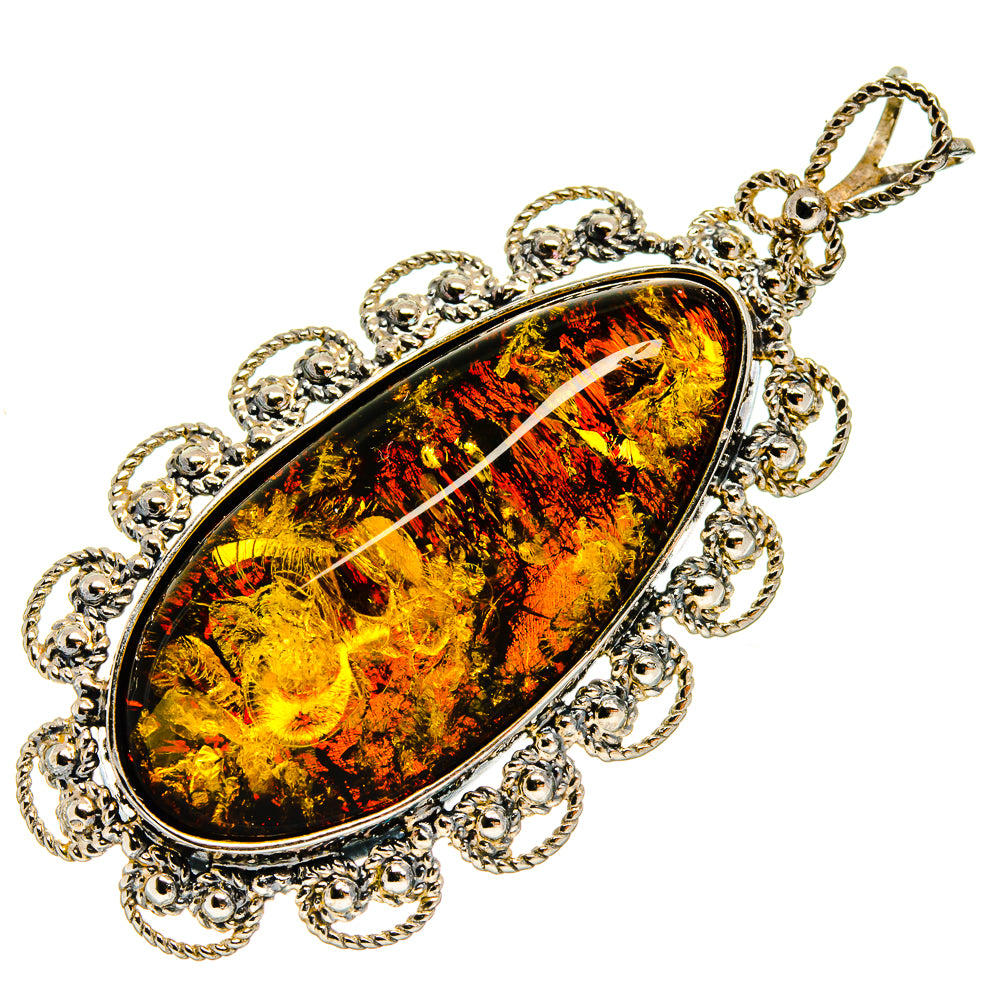 Baltic Amber Pendants handcrafted by Ana Silver Co - PD26057 - Photo 2