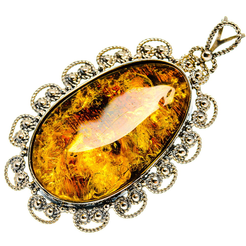 Baltic Amber Pendants handcrafted by Ana Silver Co - PD26060 - Photo 2