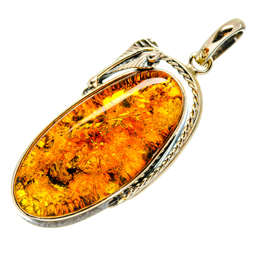 Baltic Amber Pendants handcrafted by Ana Silver Co - PD26069 - Photo 2