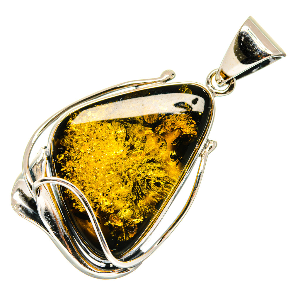 Baltic Amber Pendants handcrafted by Ana Silver Co - PD26077 - Photo 2