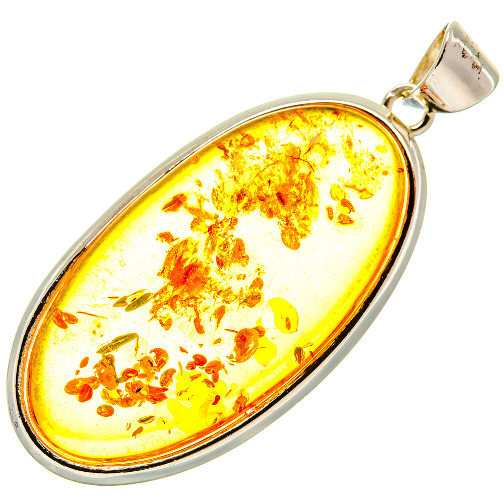 Baltic Amber Pendants handcrafted by Ana Silver Co - PD26134 - Photo 2