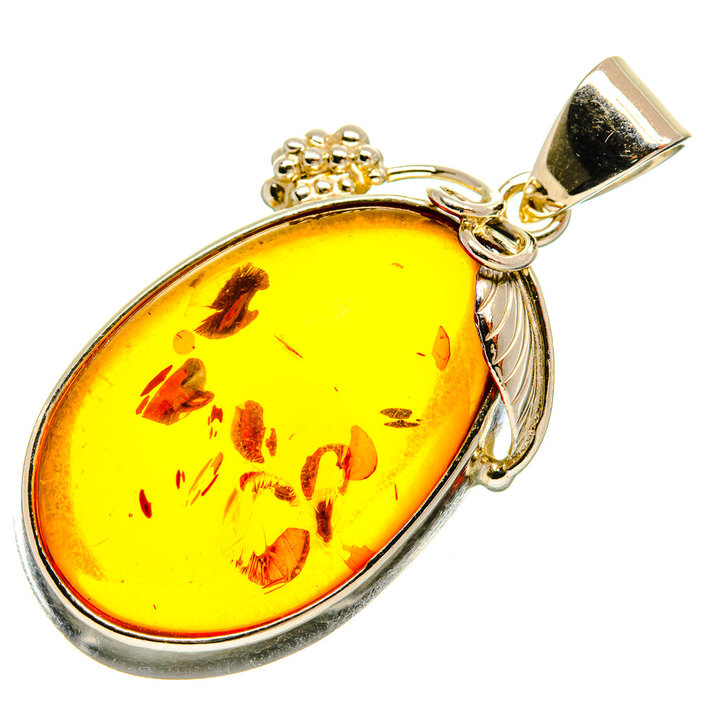 Baltic Amber Pendants handcrafted by Ana Silver Co - PD26156 - Photo 2